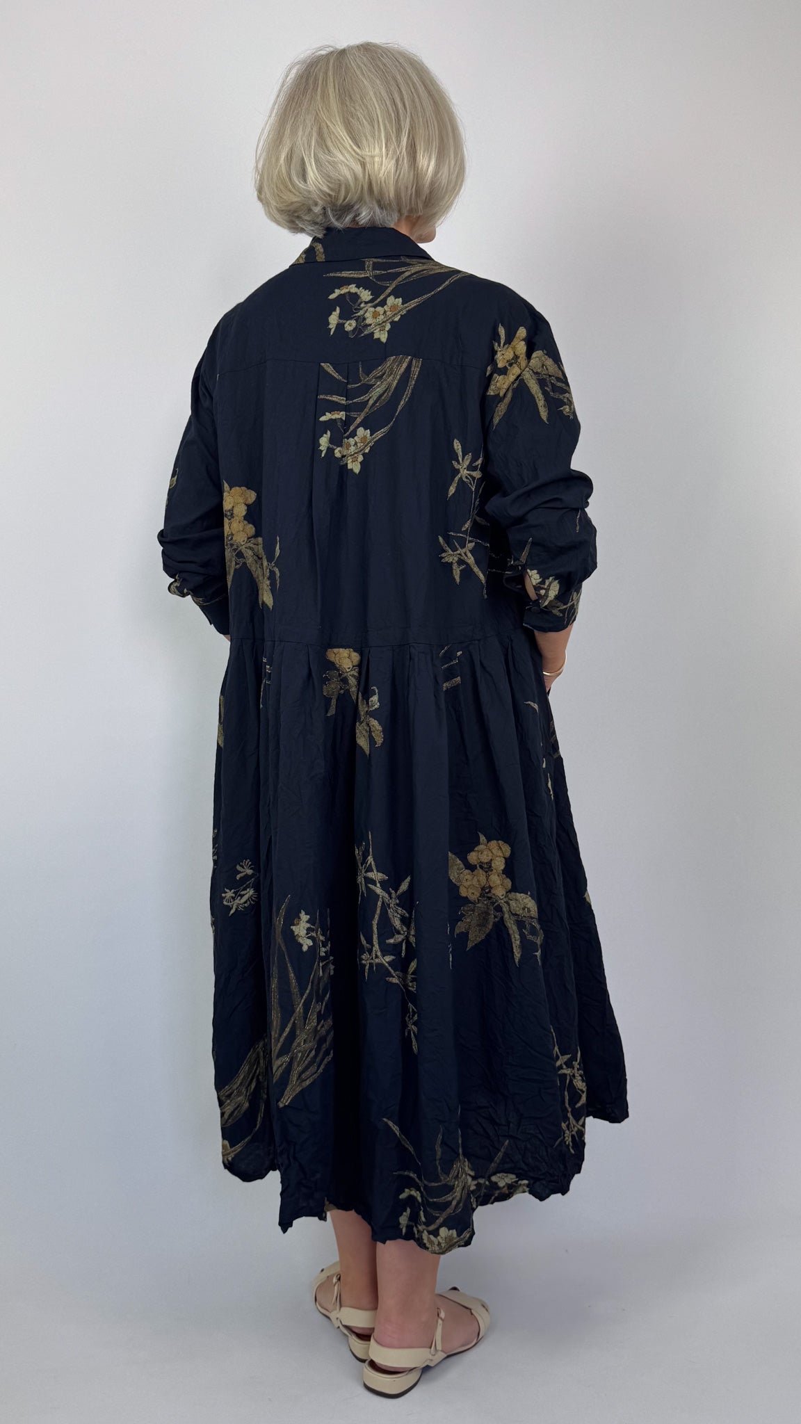 Pas De Calais 4540 Flower Dress Navy