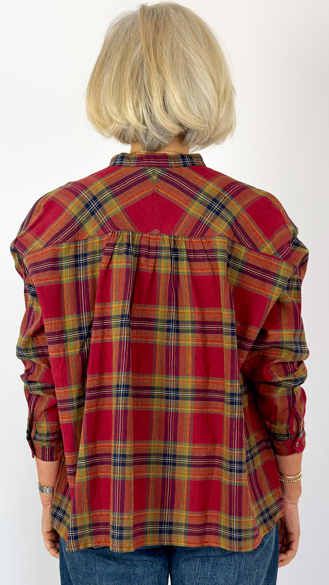 Ichi Antiquities 901 Tartan Shirt Red