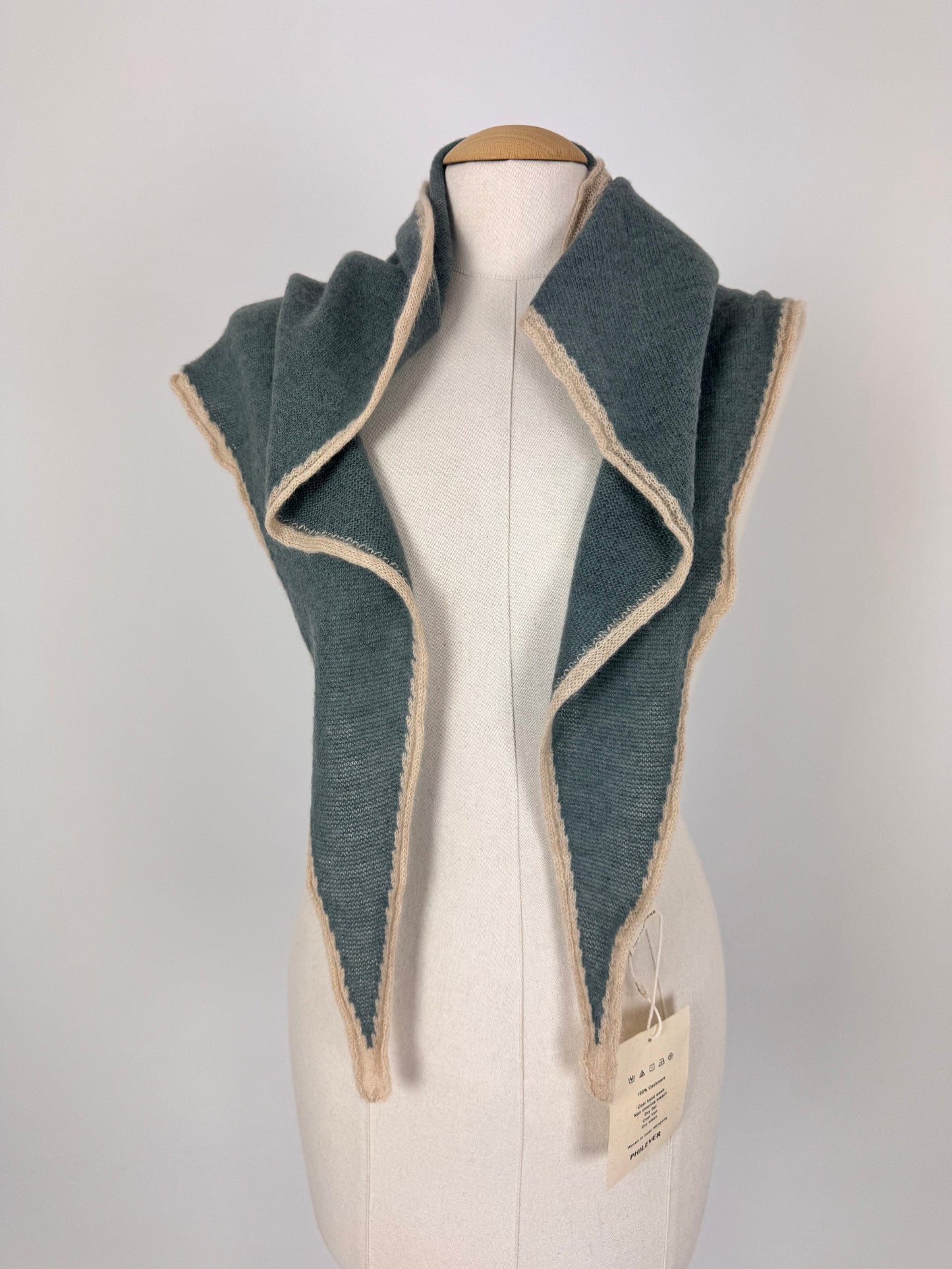 Philever Cashmere Diamond Scarf Sky Blue