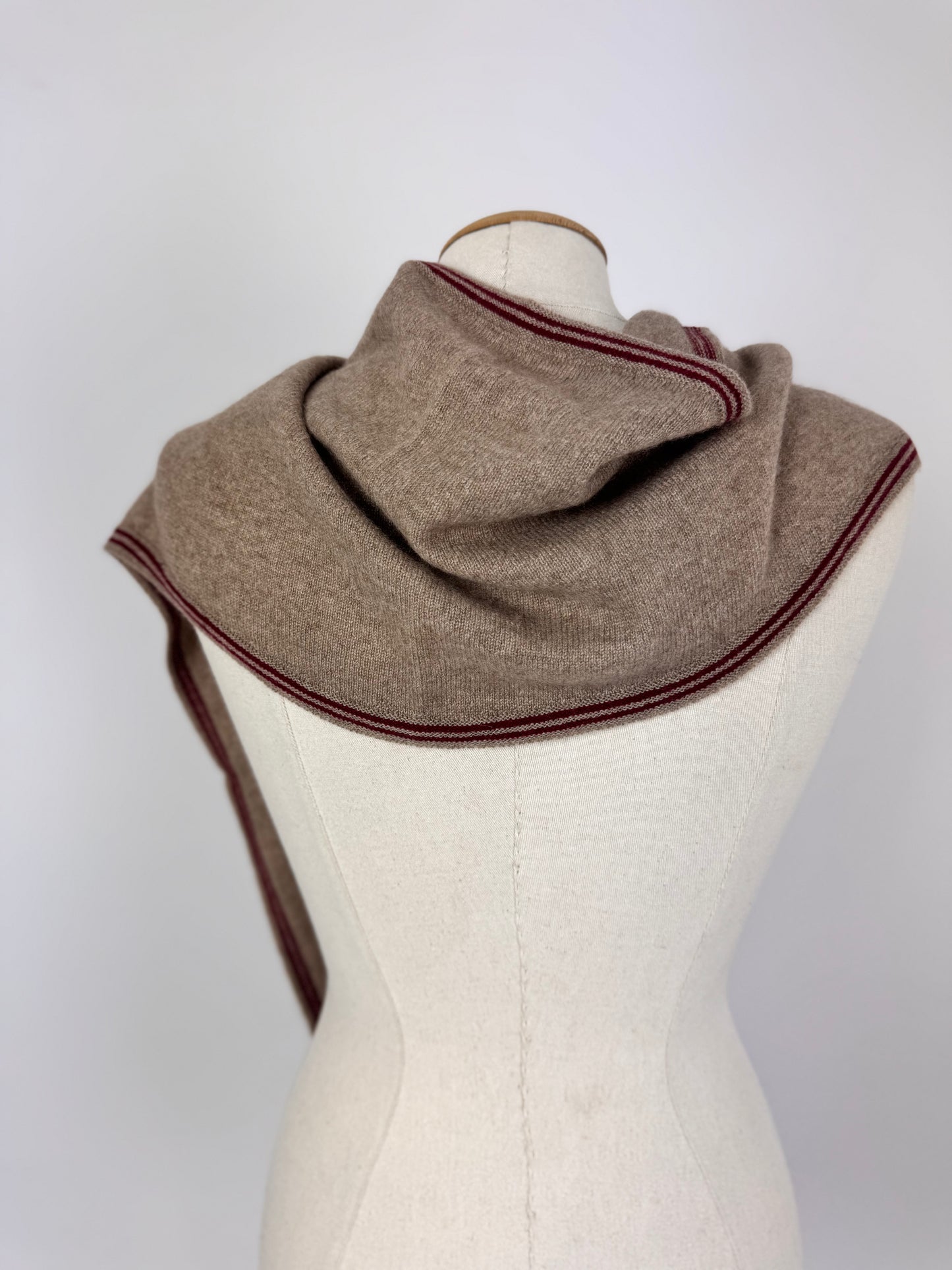 Philever Cashmere Diamond Scarf Brown/Red