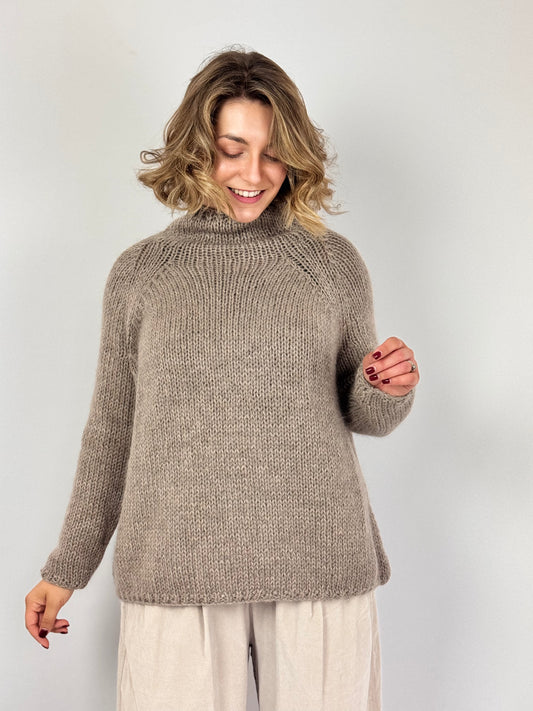 Album di Famiglia 1947 Dolcevita Jumper Pebble