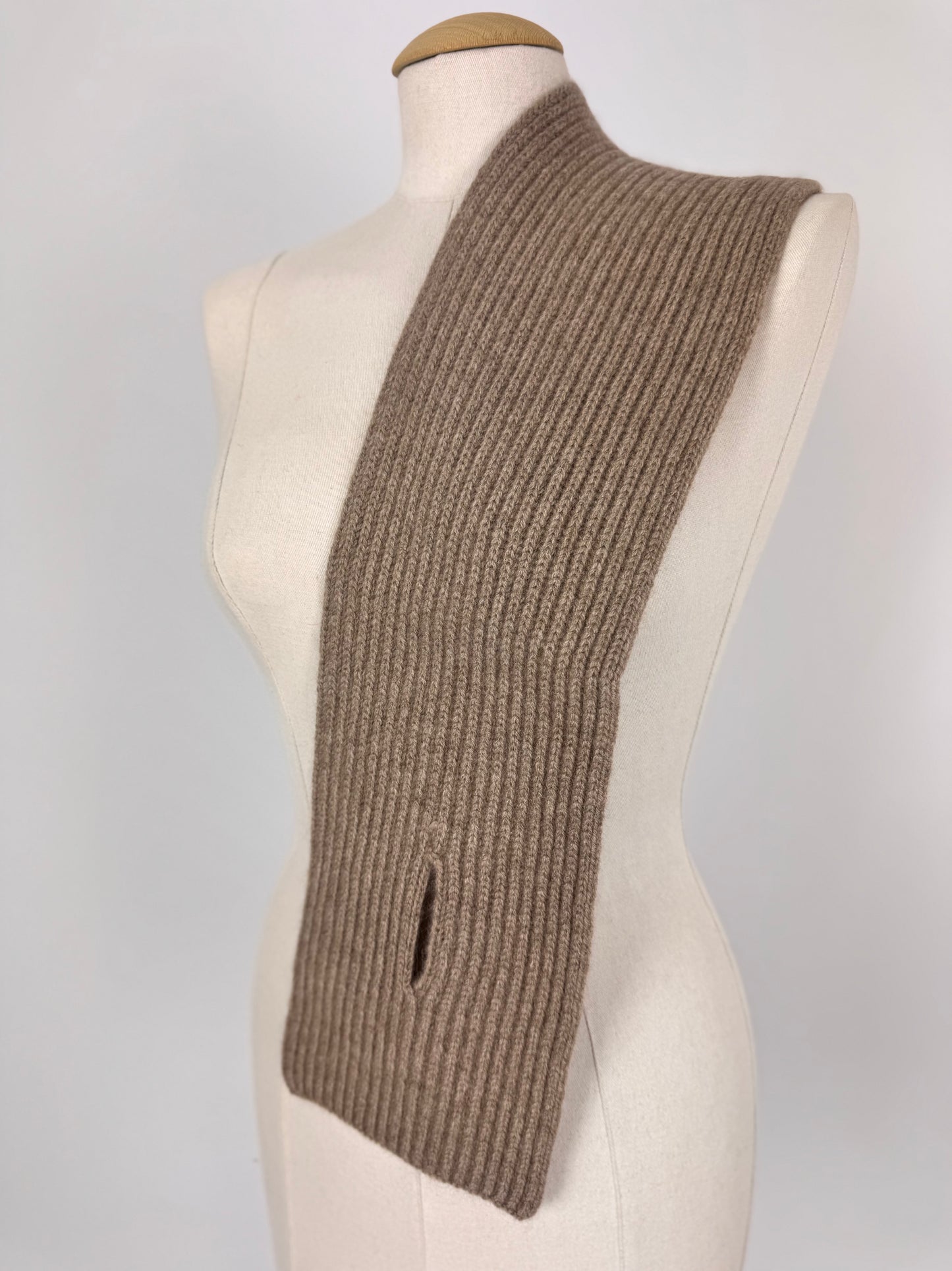 Philever Cashmere Perforated Scarf Light Brown