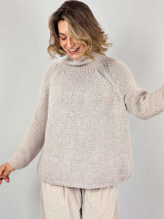 Album di Famiglia 1947 Dolcevita Jumper Oatmeal