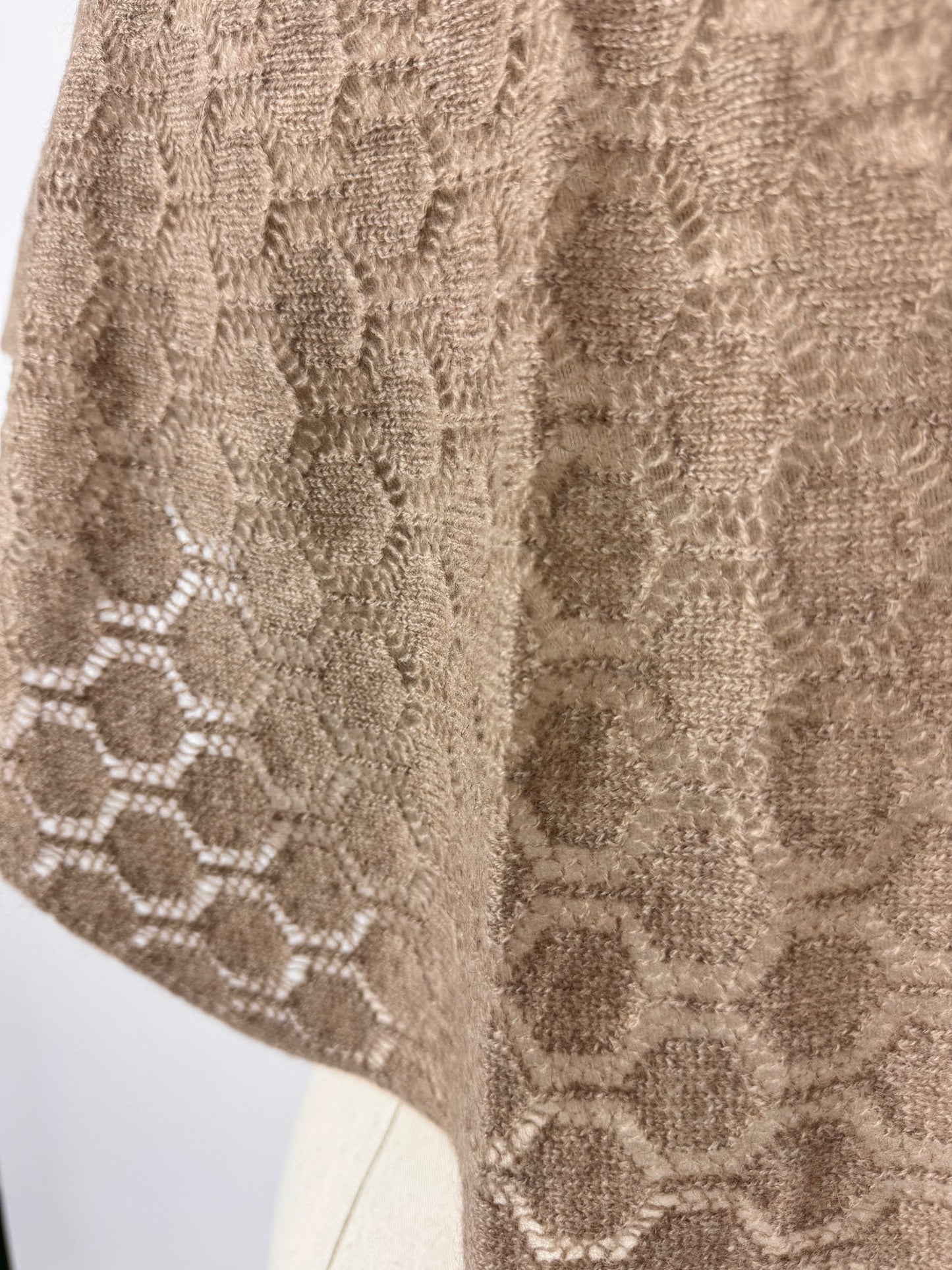 Philever Cashmere Small Fan Scarf Brown