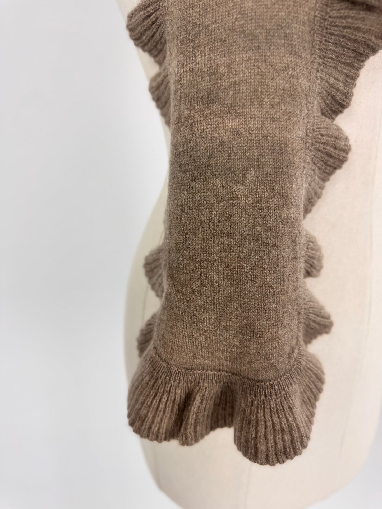 Philever Cashmere Curved Edge Scarf Brown