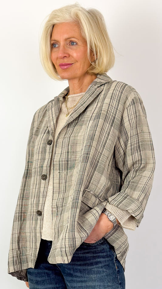 Ichi 923 Check Jacket Natural