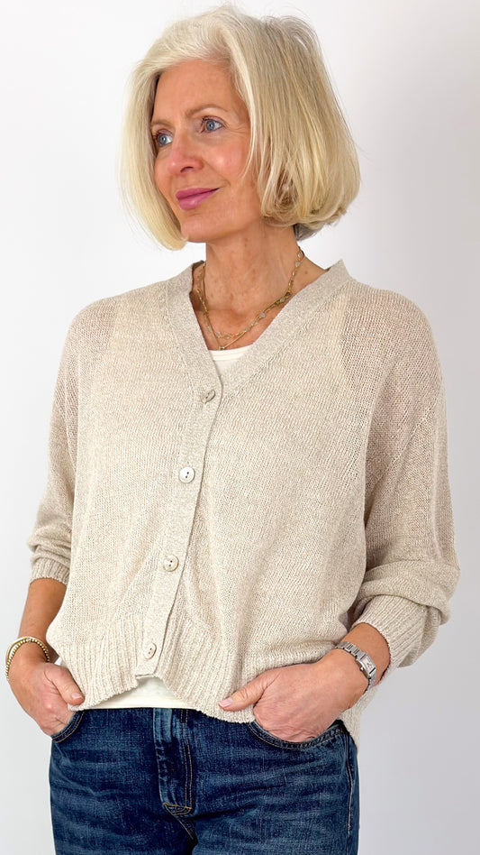 Ichi Antiquities 961 Cardigan Natural