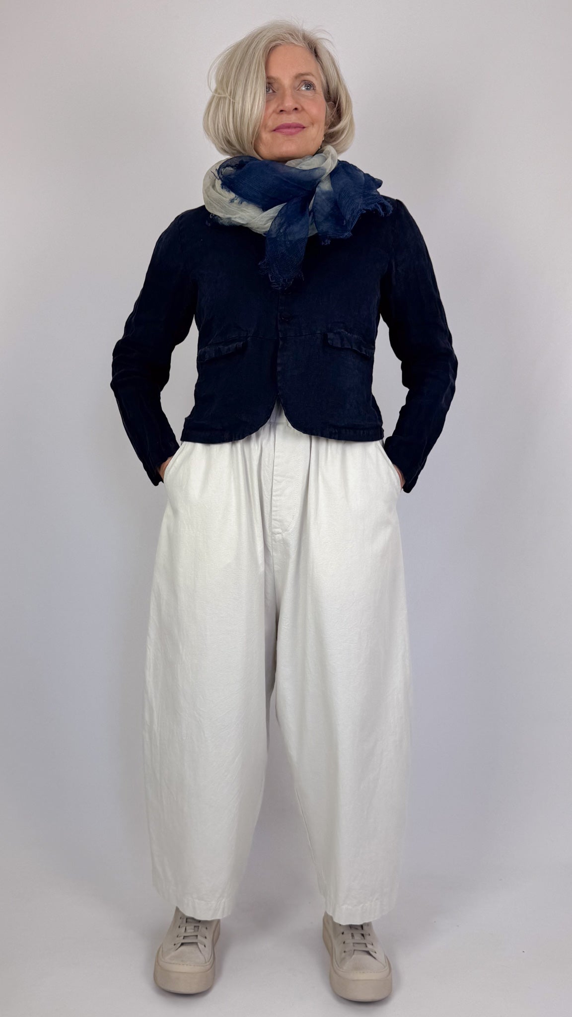 Pas De Calais 8689 Oxford Trousers Ivory