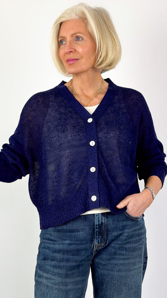Ichi Antiquities 961 Cardigan Navy