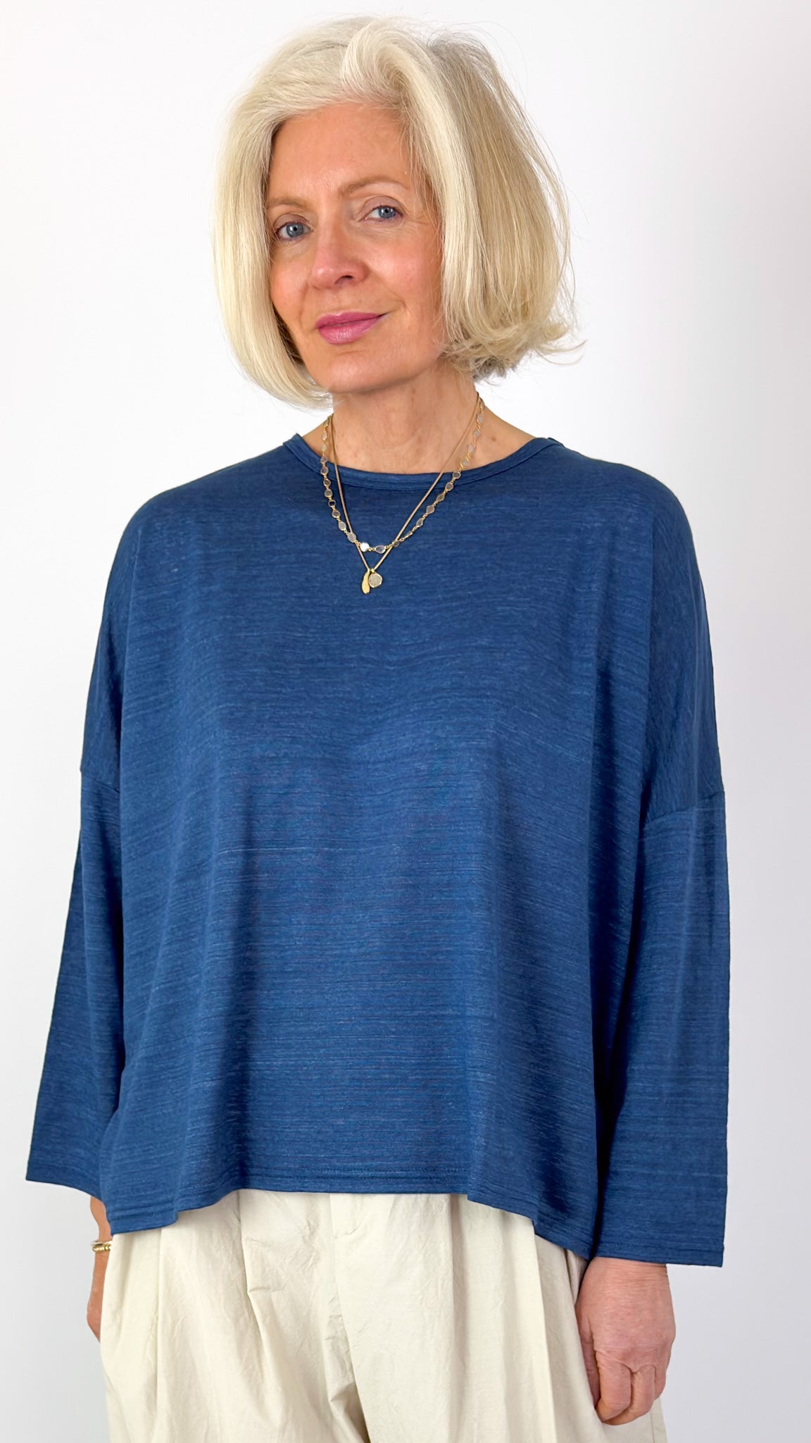Ichi Antiquities 957 Jumper Blue