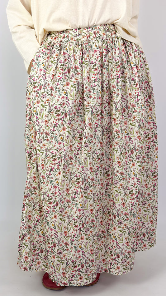 Ichi Antiquities 928 Liberty Print Skirt Flower