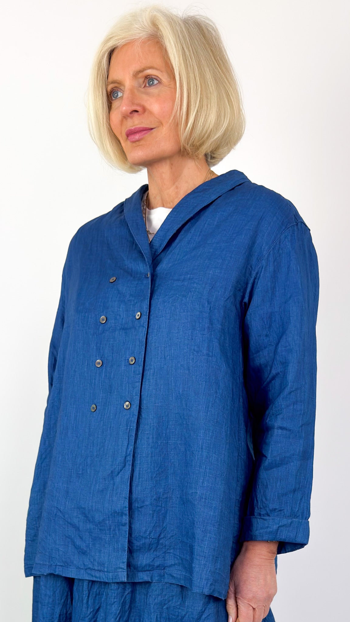 Ichi Antiquities 920 Linen Shirt Light Indigo