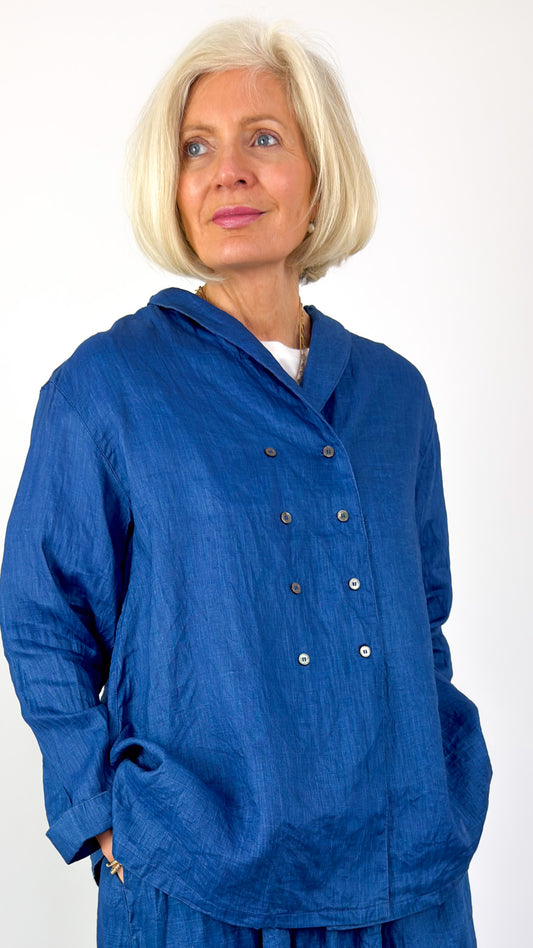 Ichi Antiquities 920 Linen Shirt Light Indigo