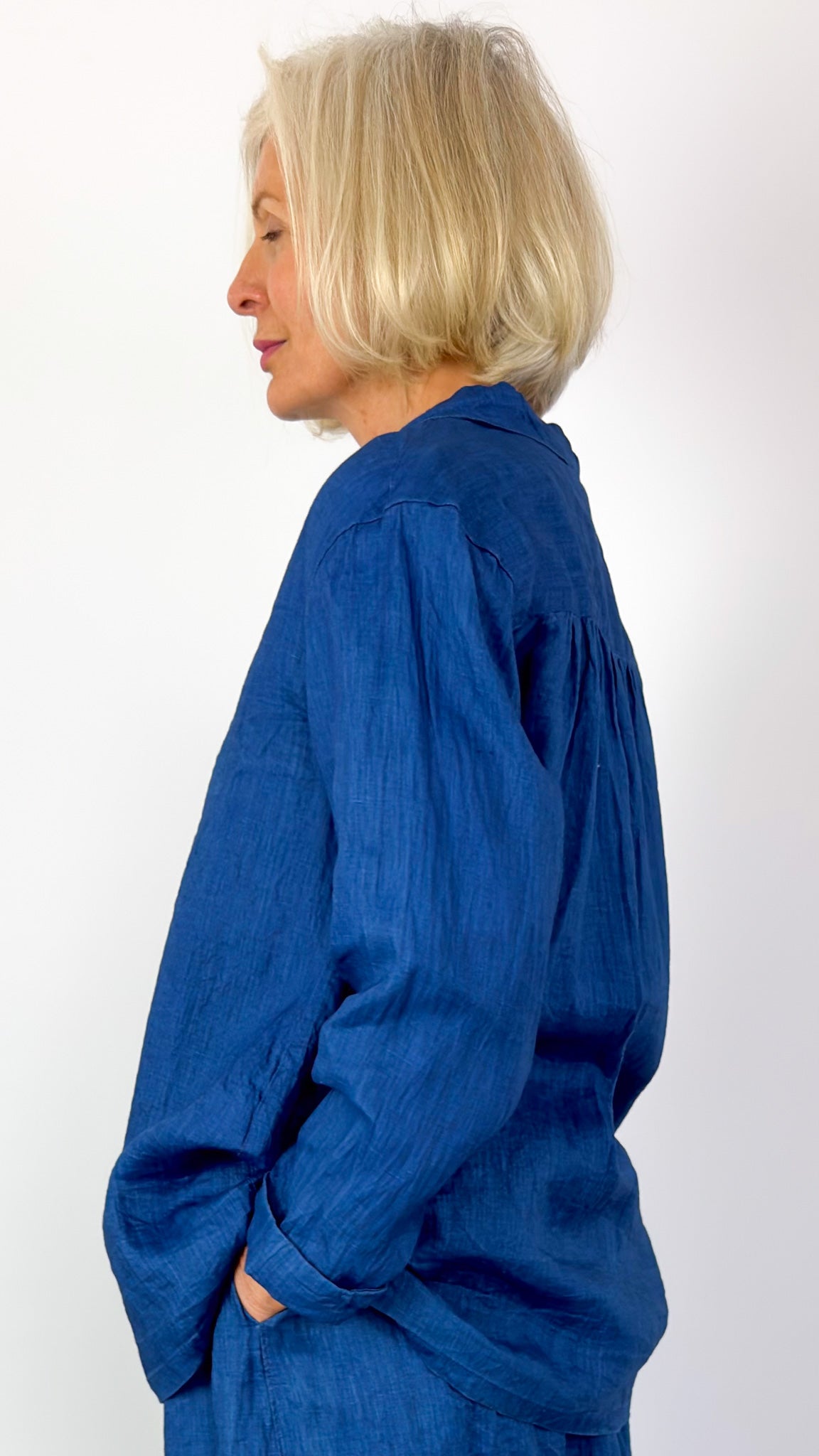 Ichi Antiquities 920 Linen Shirt Light Indigo