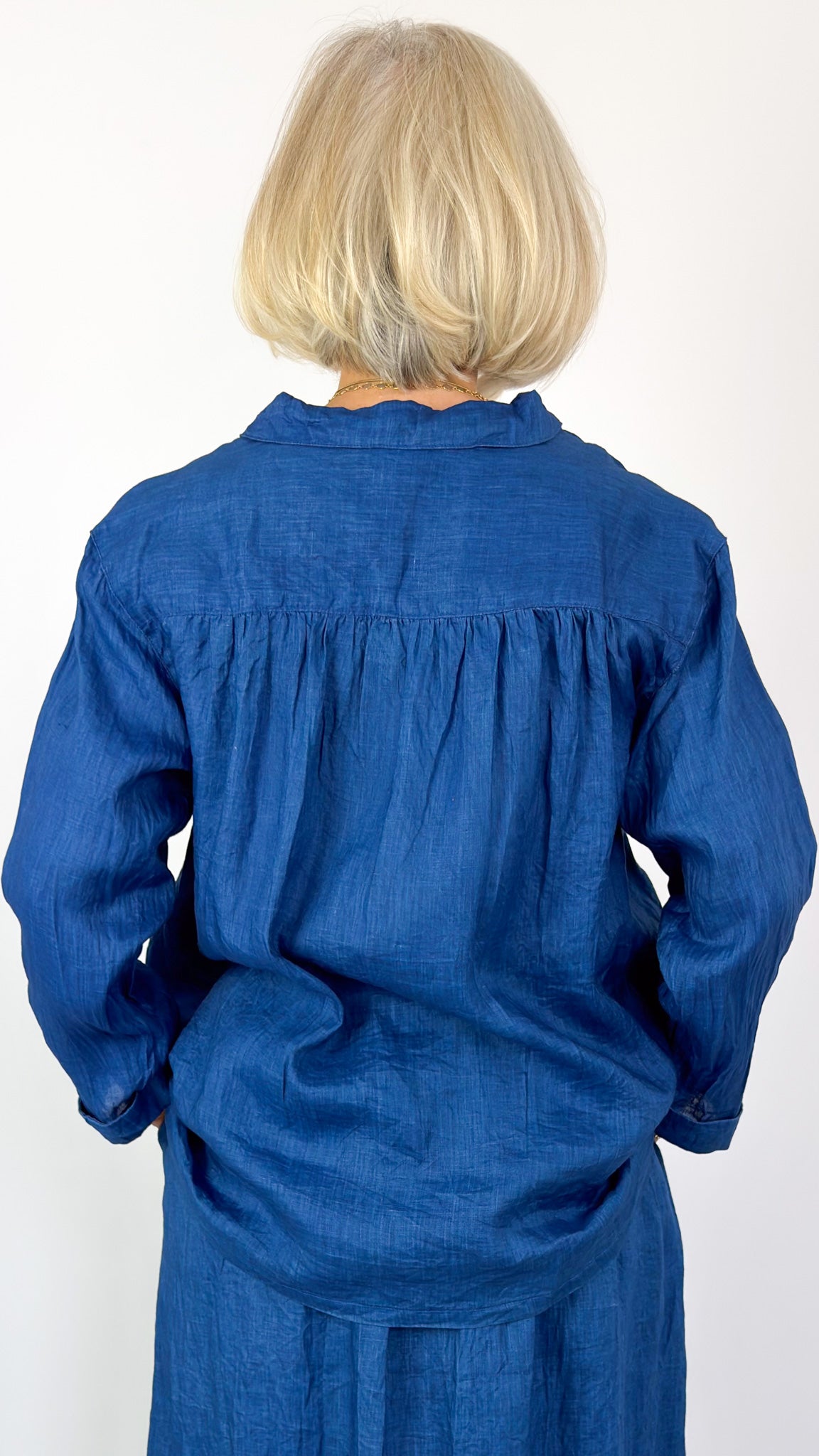 Ichi Antiquities 920 Linen Shirt Light Indigo