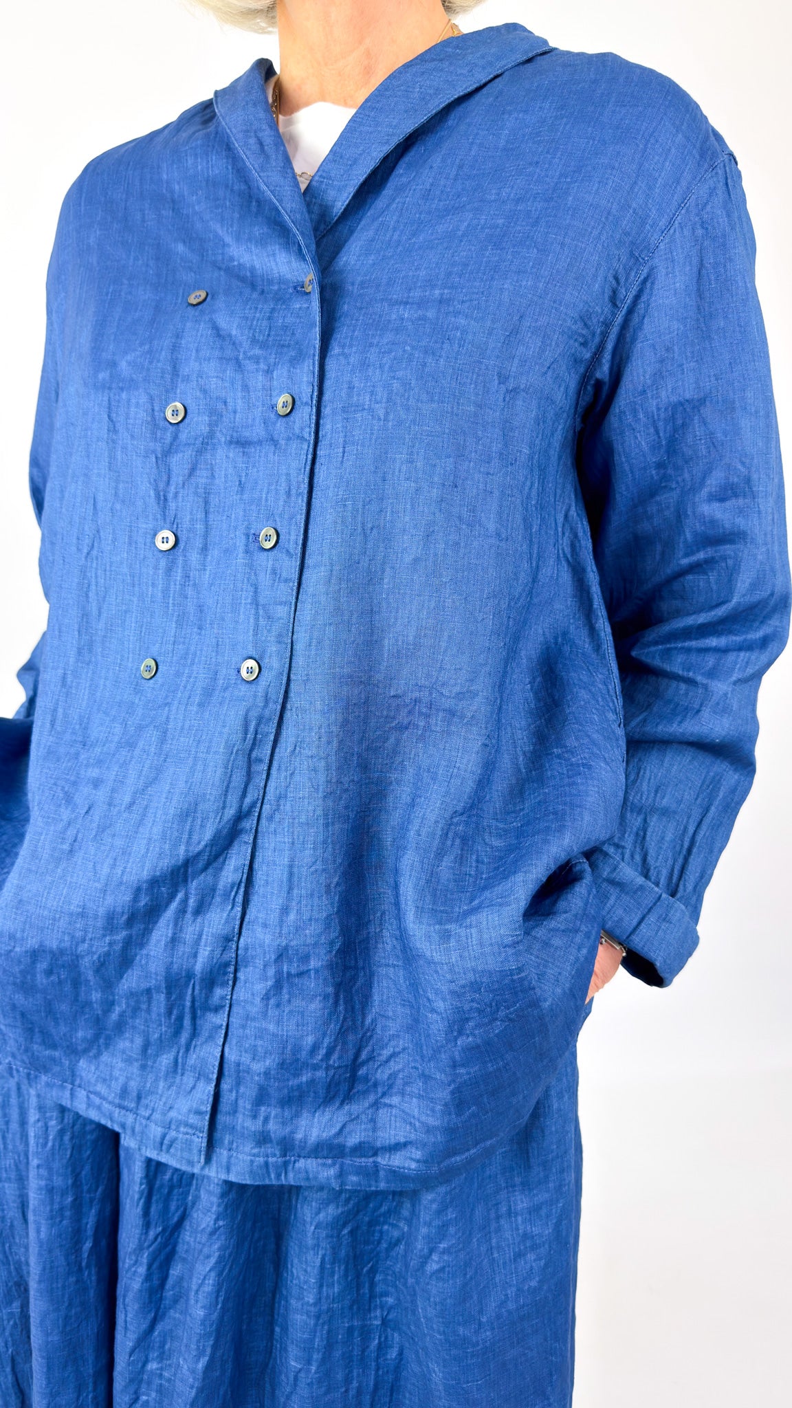 Ichi Antiquities 920 Linen Shirt Light Indigo