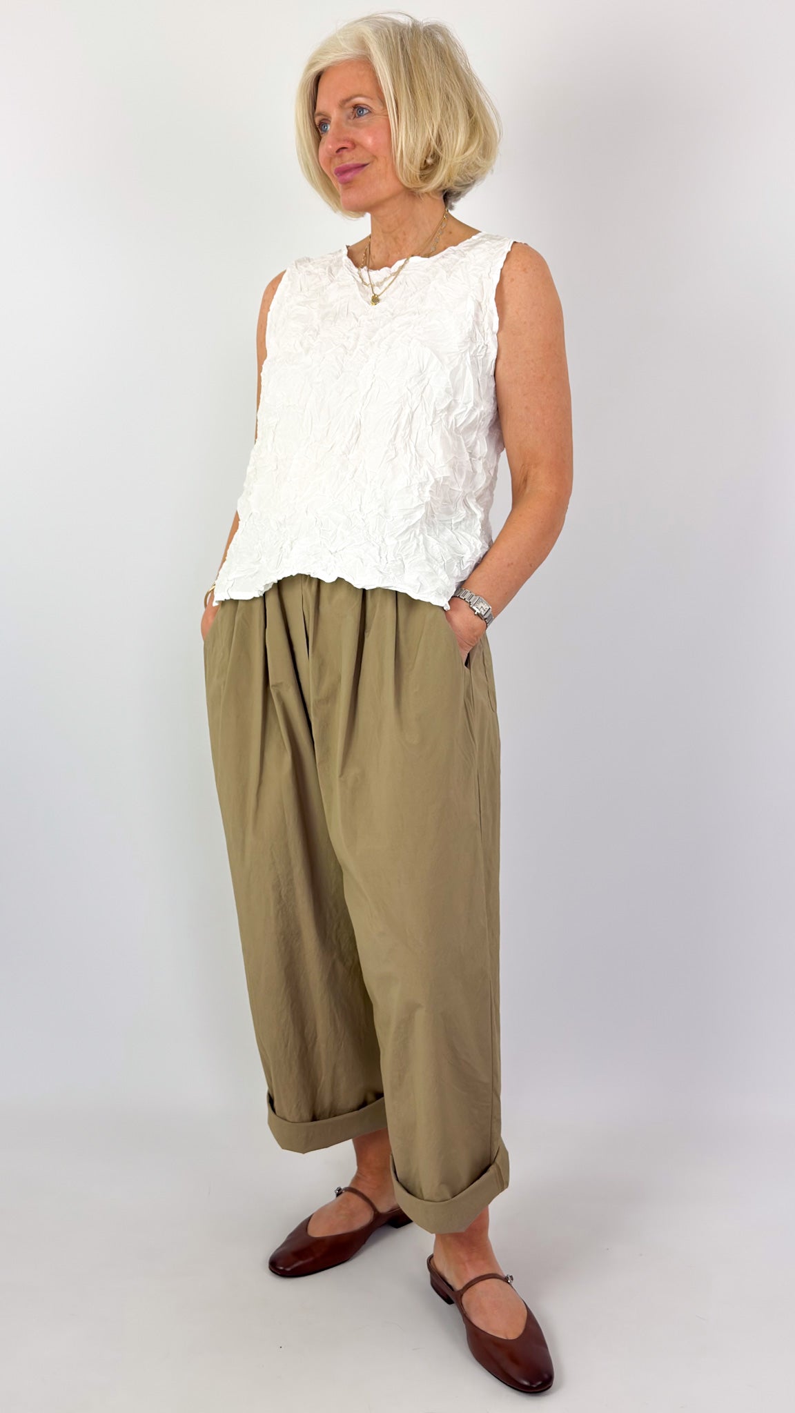 Manuelle Guibal 7006 Crinkora Top Milk