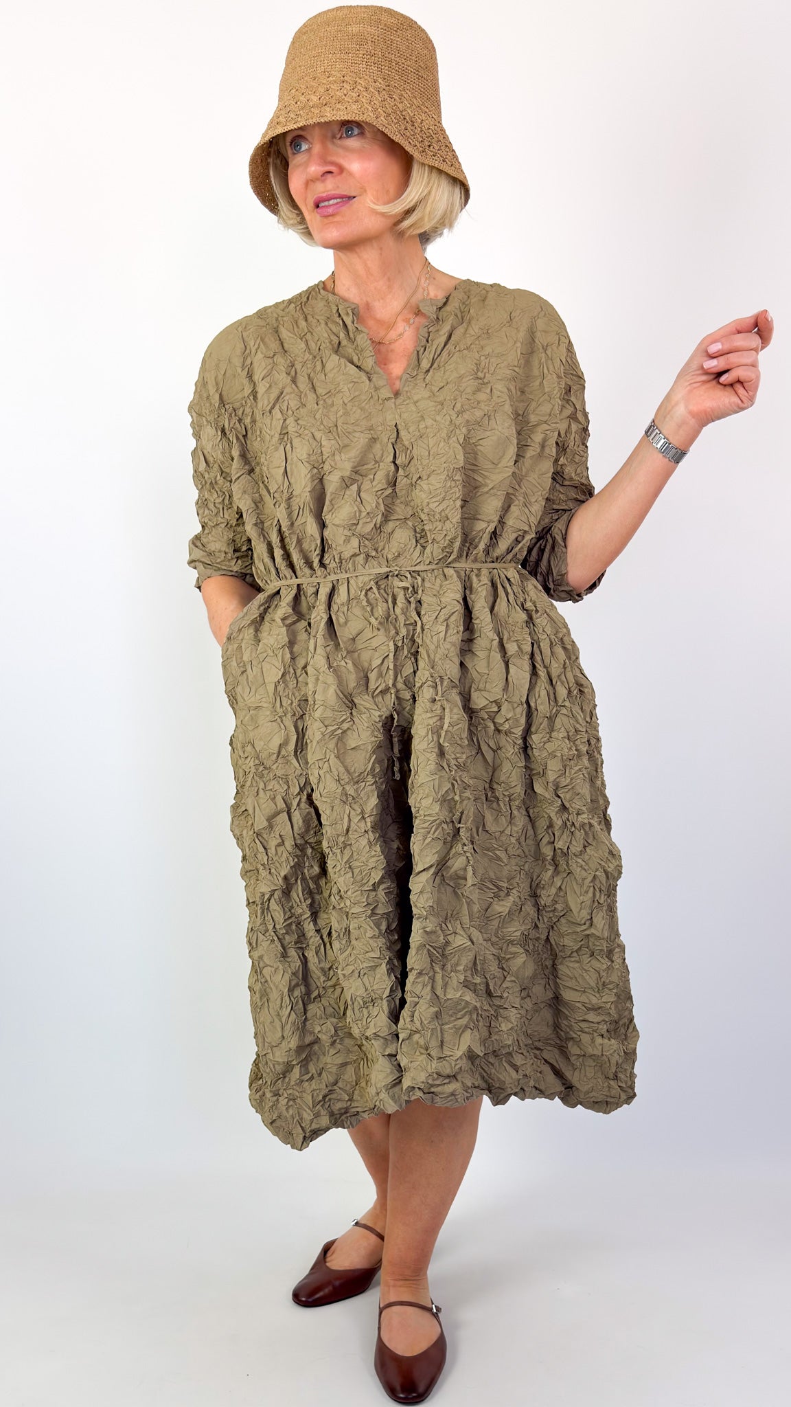 Manuelle Guibal 7004 Crinkora Dress Gold