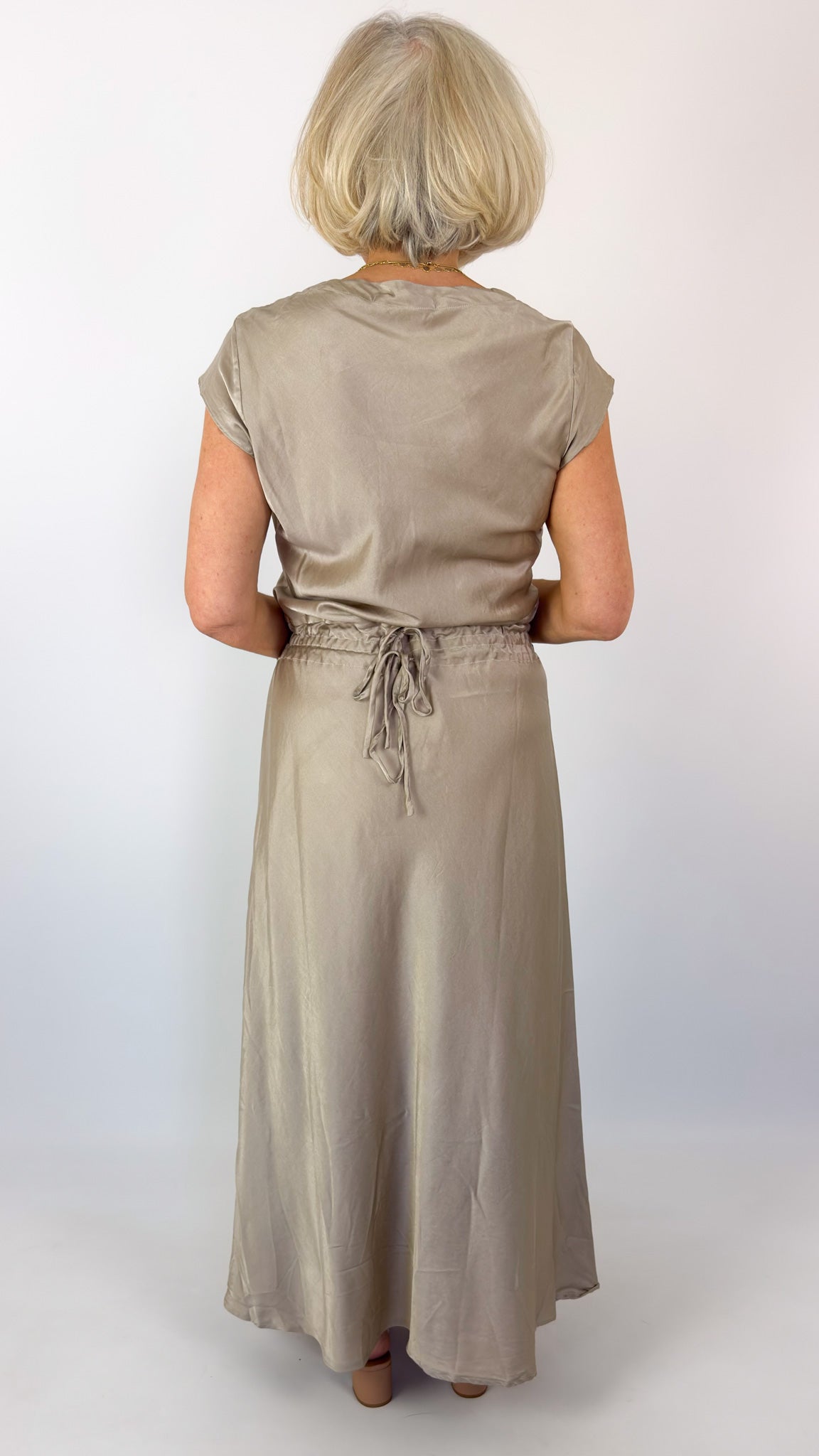 Sula Bias Cut Dress Feather Grey