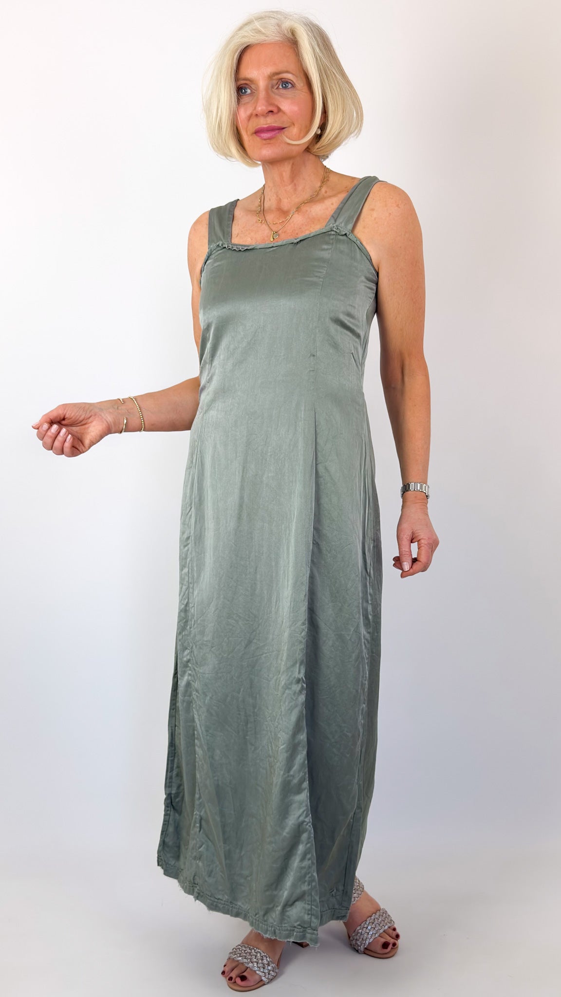 Sula Wide Strap Dress Shadow