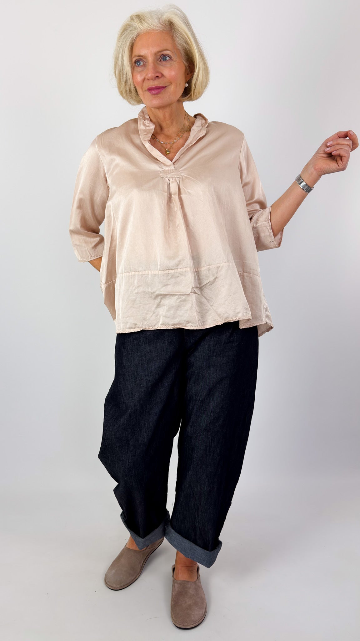 Sula Sunny Shirt Silver Peony