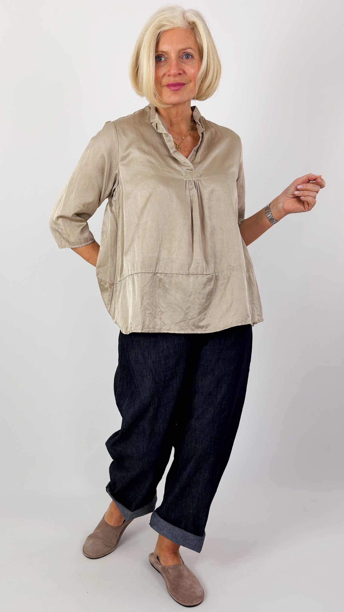 Sula Sunny Shirt Feather Grey