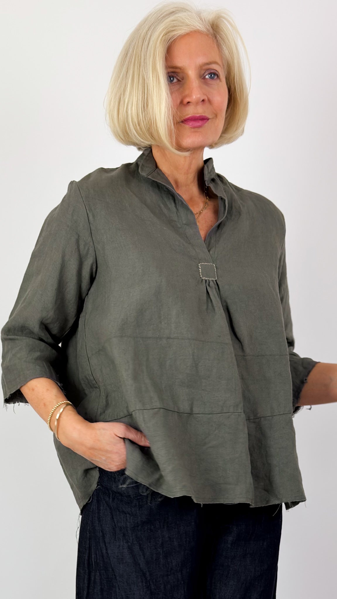 Sula Sunny Shirt Dirty Green
