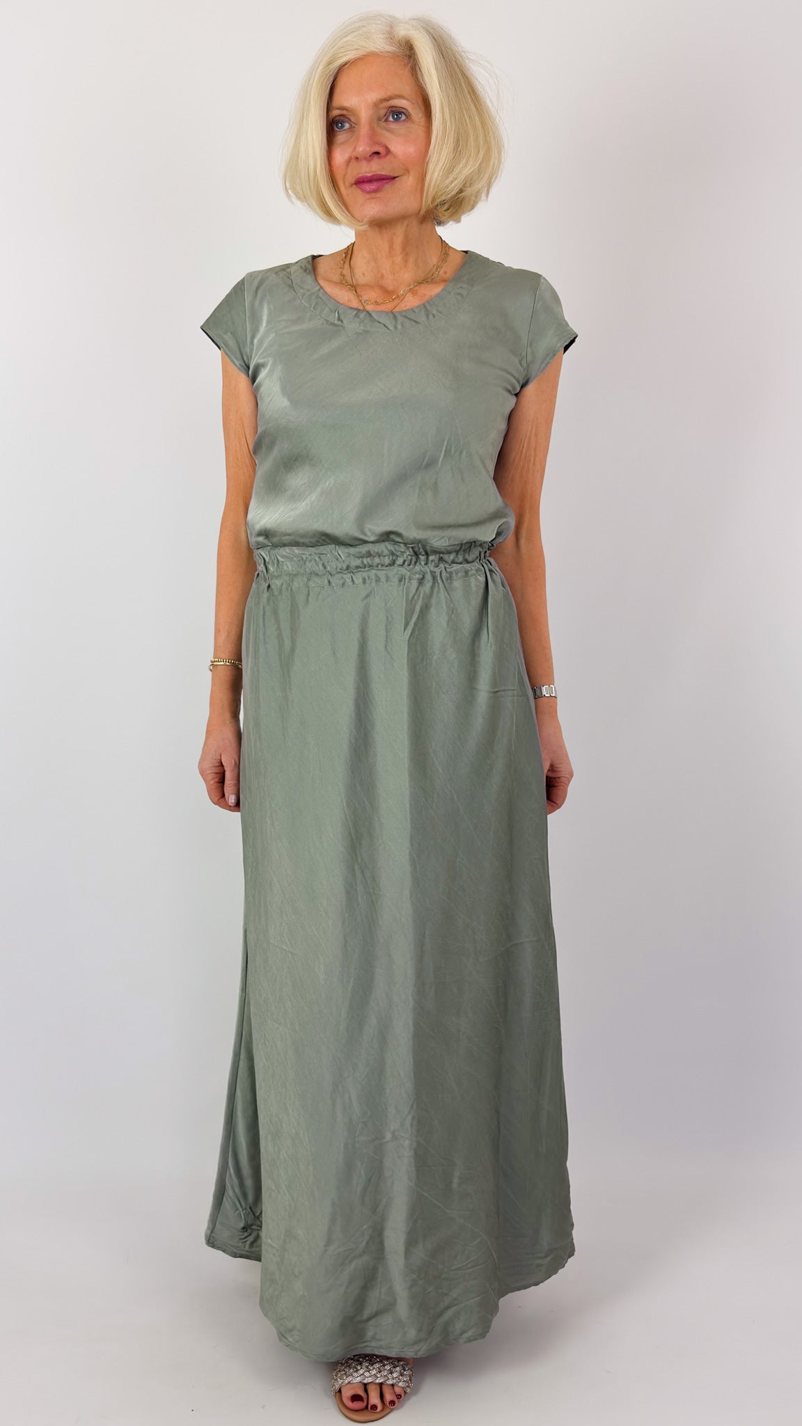 Sula Bias Cut Dress Shadow