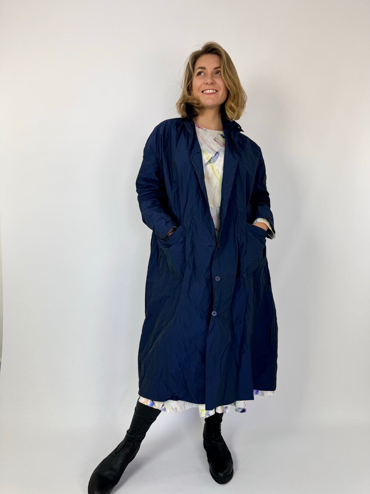 Manuelle Guibal Mystic Trench Coat Oceanic