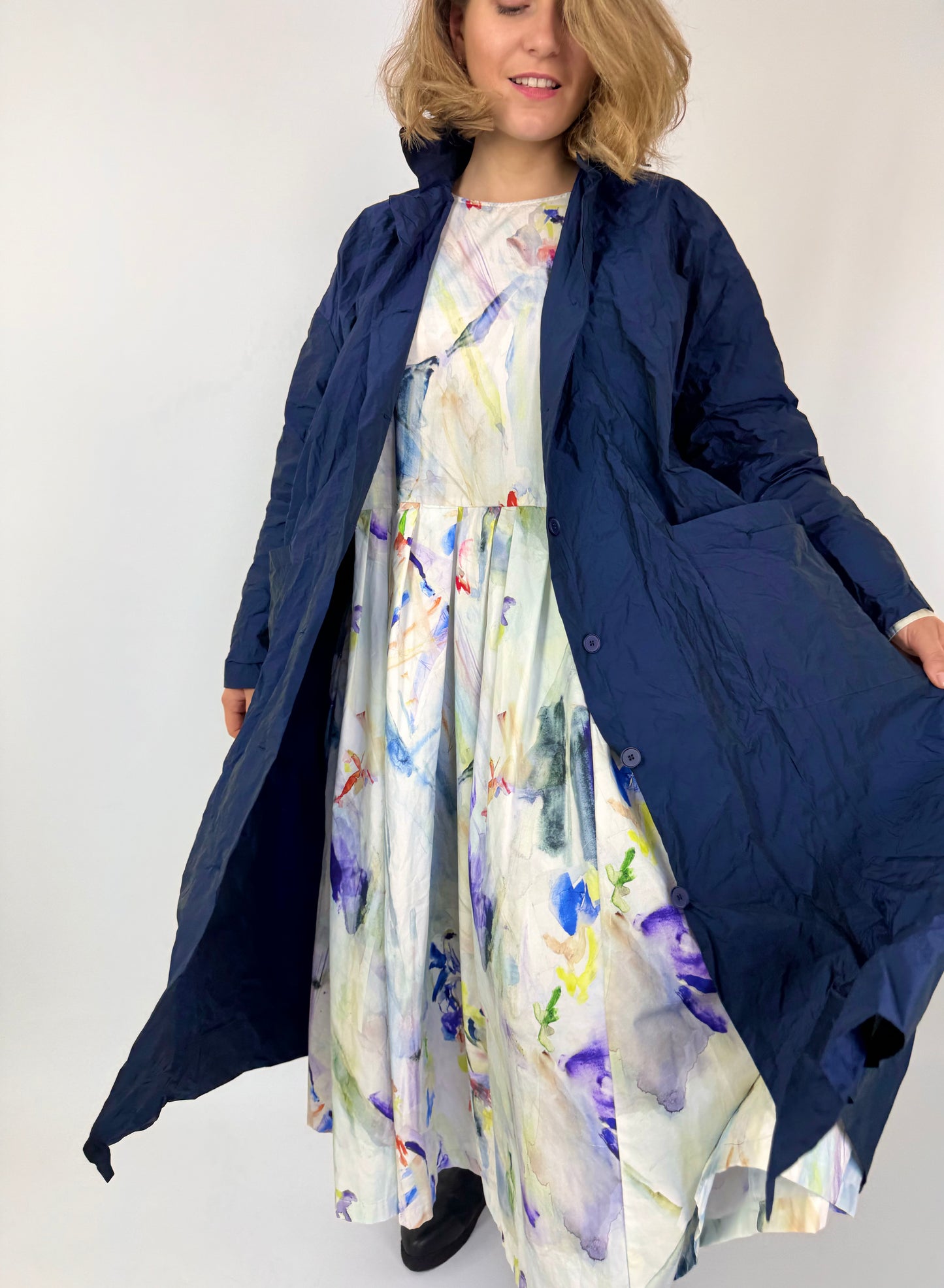 Manuelle Guibal Mystic Trench Coat Oceanic