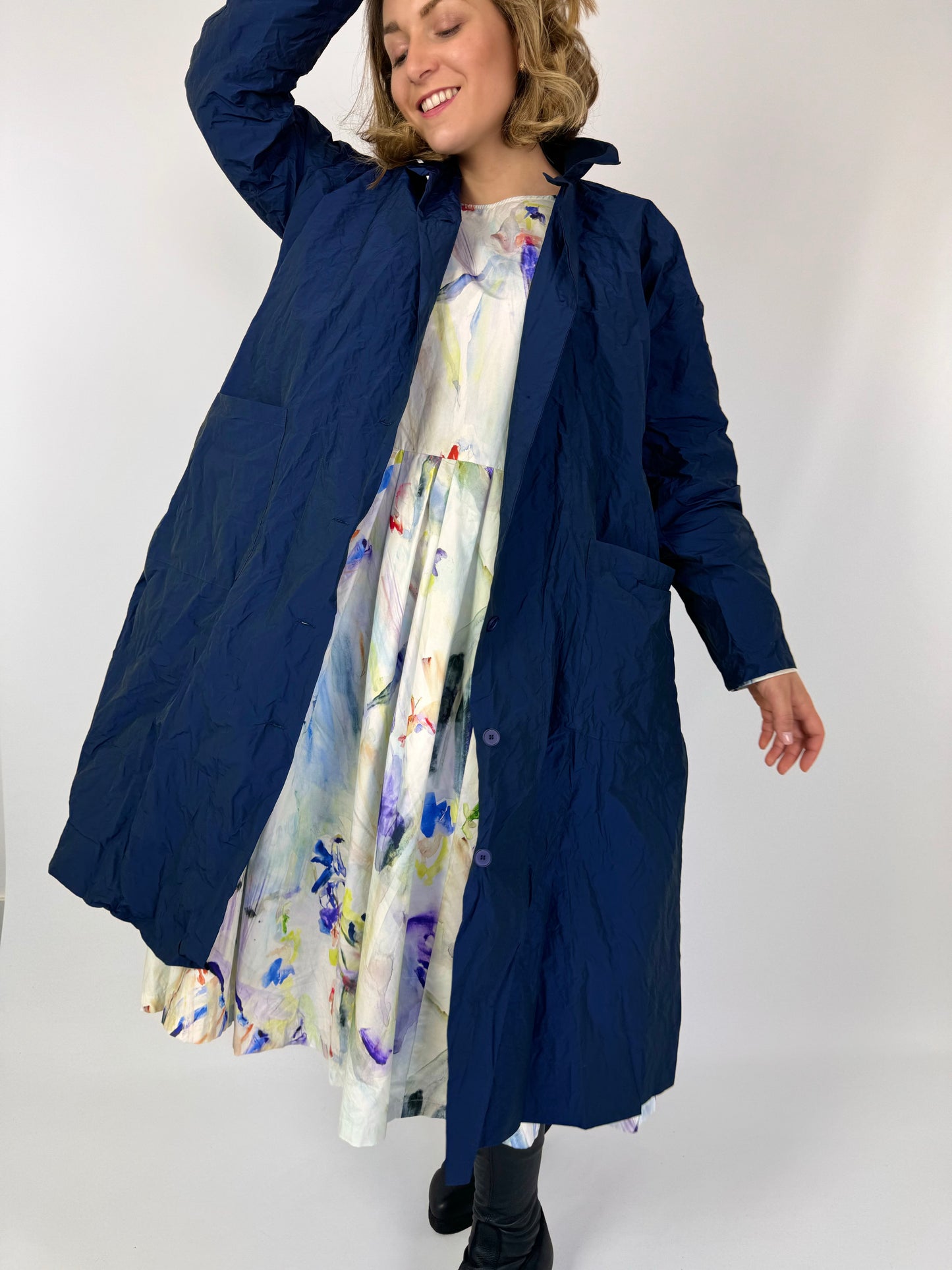 Manuelle Guibal Mystic Trench Coat Oceanic