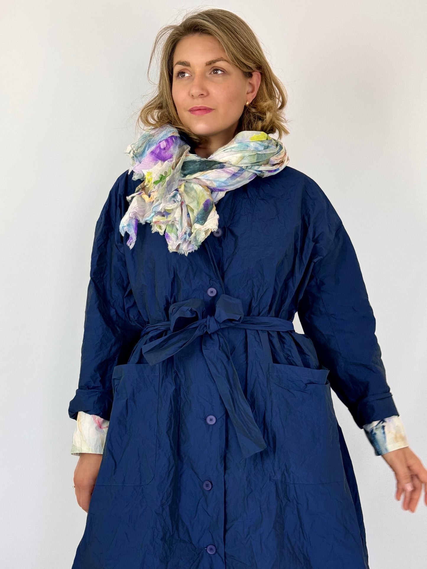 Manuelle Guibal Mystic Trench Coat Oceanic