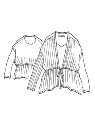 Pas De Calais 6794 Wrap Blouse Blue