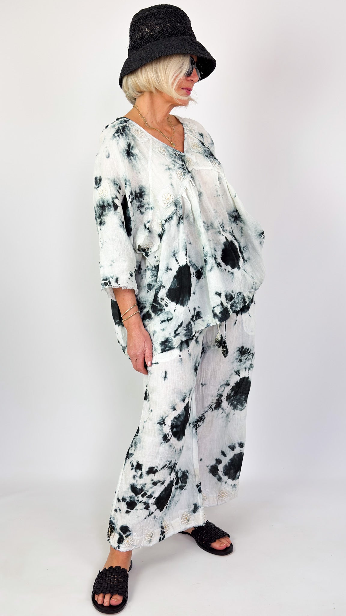 Agencies TurQuoise Lissa Blouse Black/White