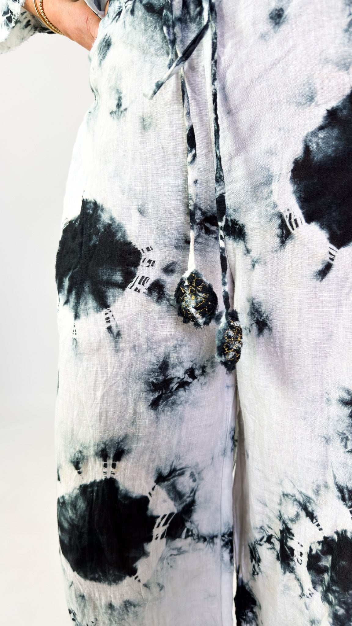 Agencies TurQuoise Lissa Trousers Black/White