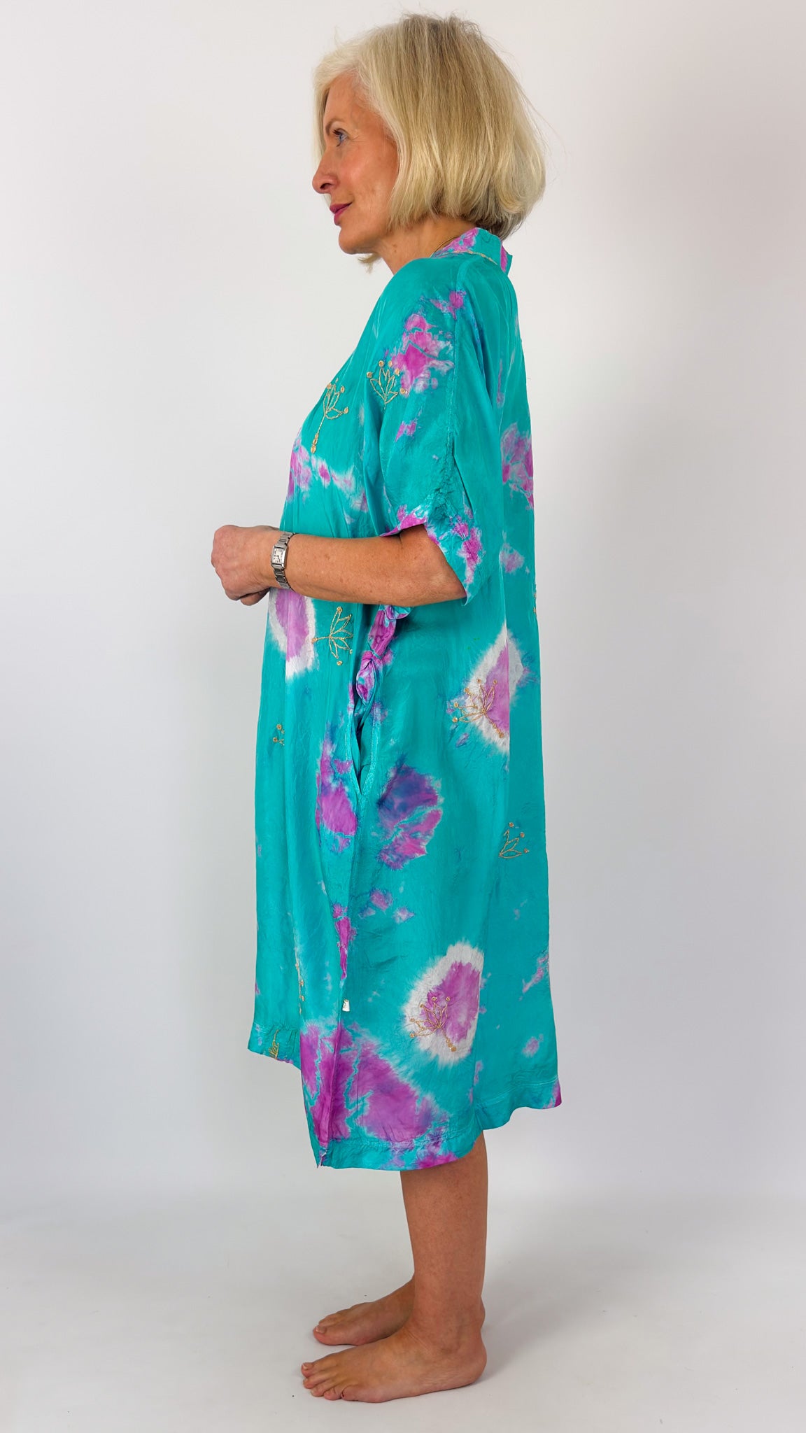 Agencies TurQuoise Vanessa Dress Turquoise/Fuchsia