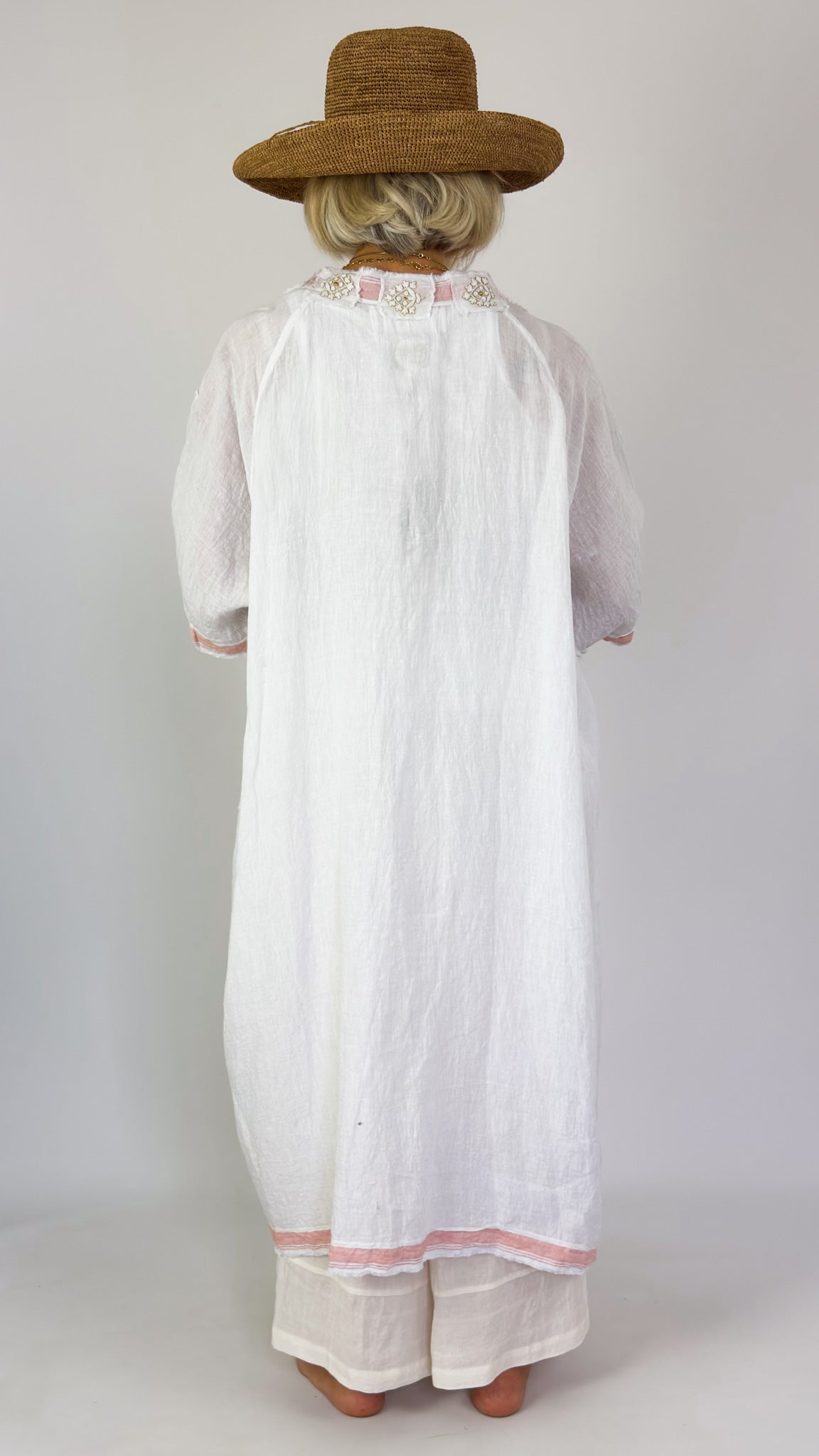 Agencies TurQuoise Poppy Lisa Kimono White