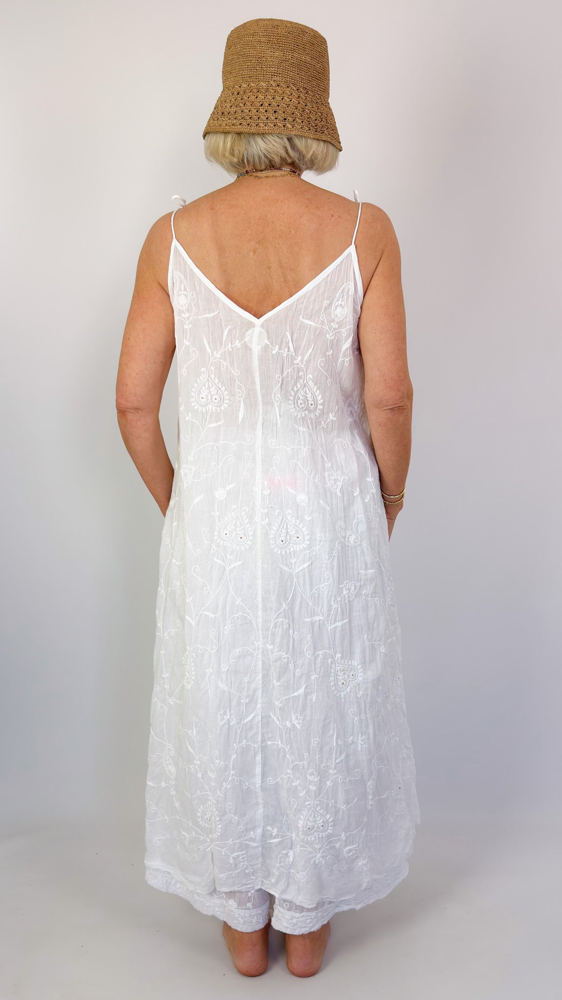 Agencies TurQuoise Anita Dress White