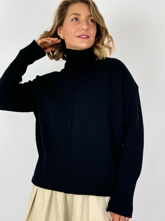 MJW 03 High Neck Jumper Black