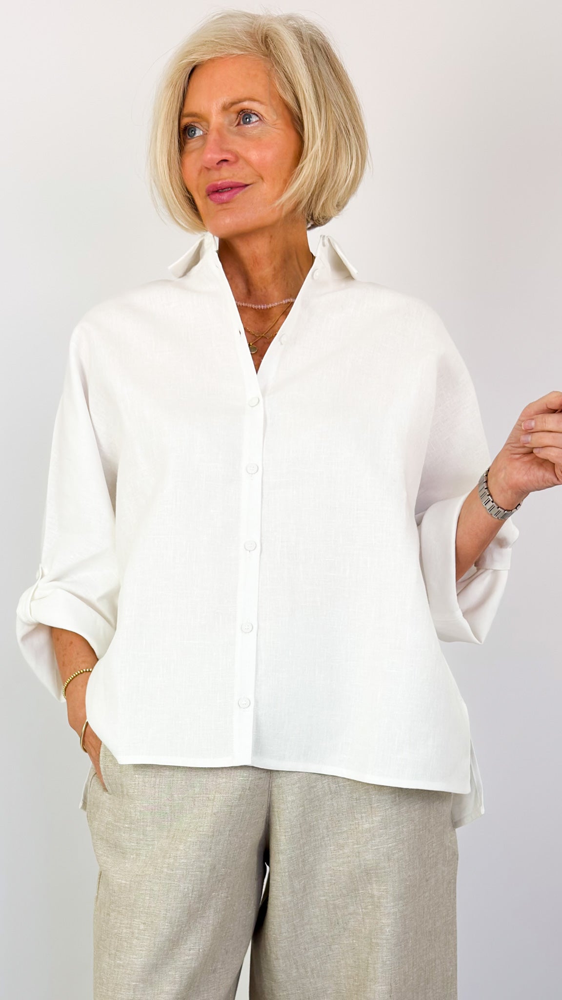 Cordelia James L-3 Shirt Ivory