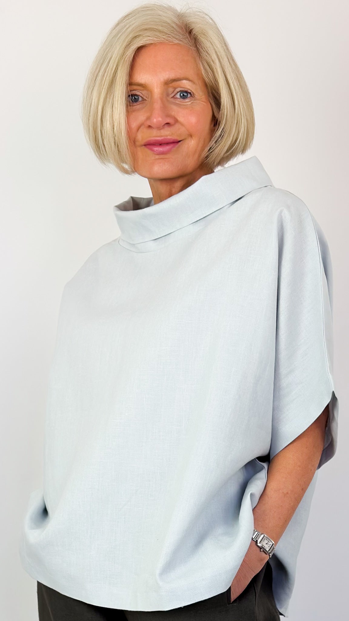 Cordelia James L-6 Blouse Pale Blue