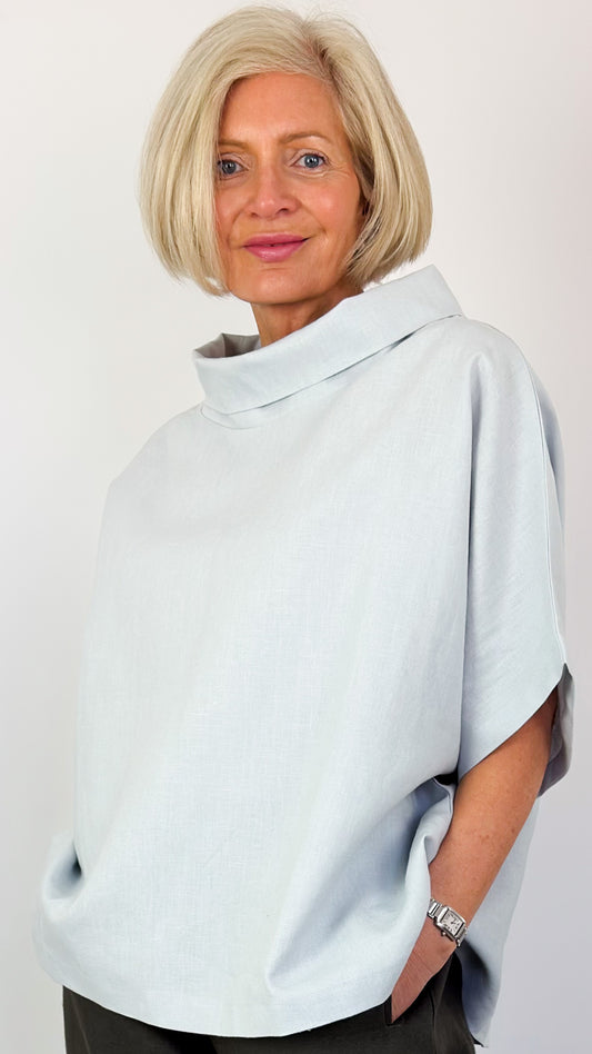 Cordelia James L-6 Blouse Pale Blue