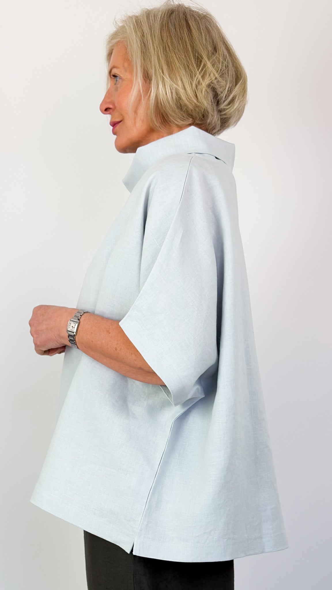 Cordelia James L-6 Blouse Pale Blue