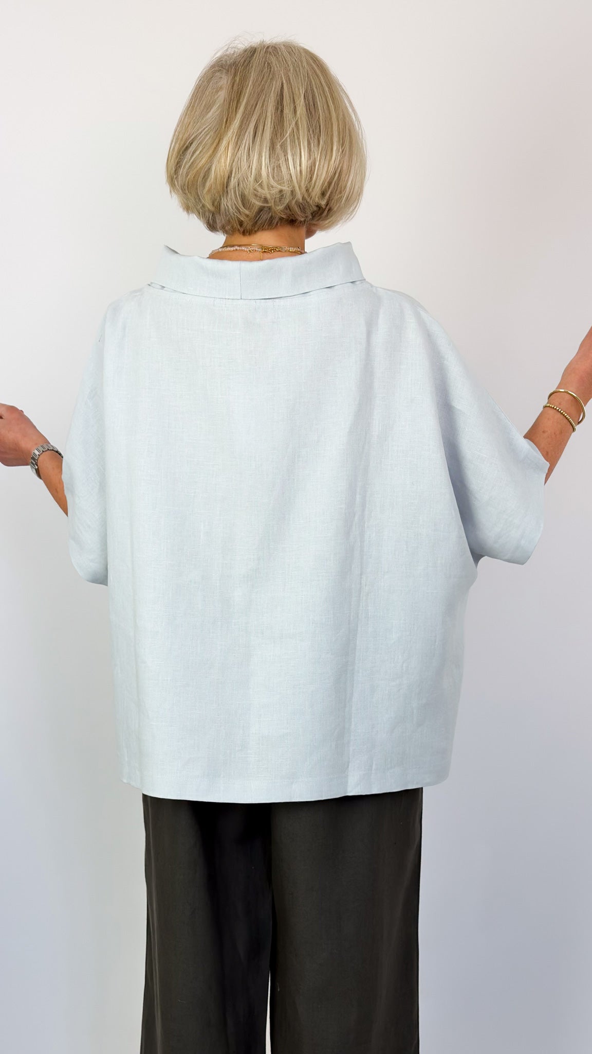 Cordelia James L-6 Blouse Pale Blue