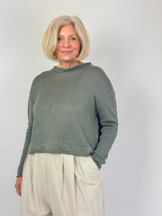 Cordelia James Pea Linen Jumper Smoke