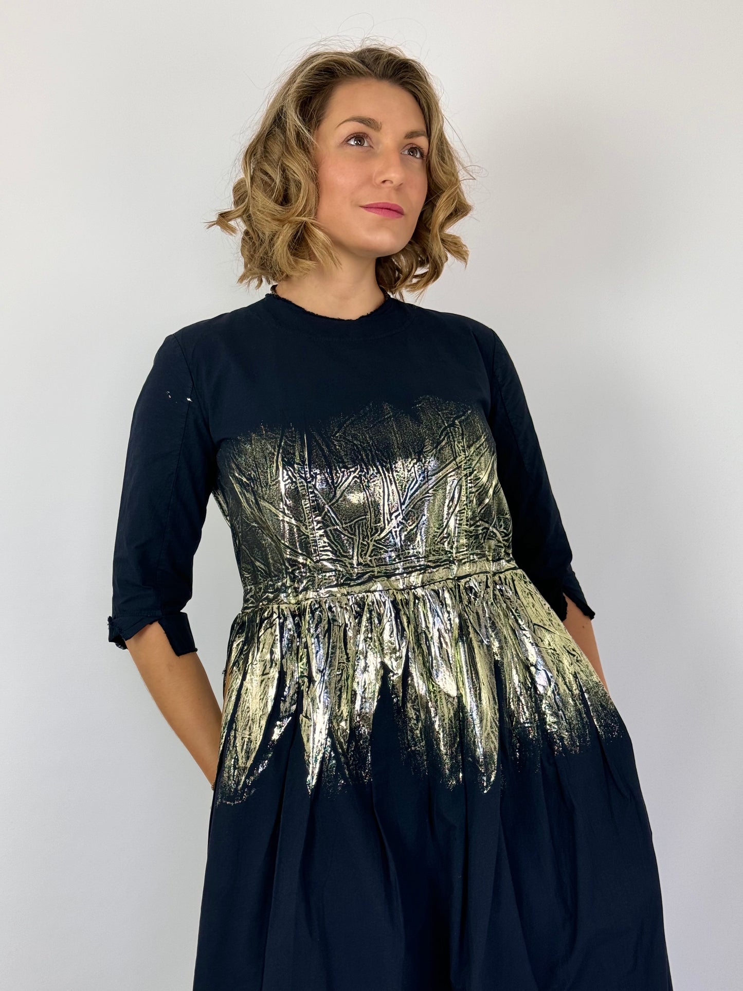 Hannoh Wessel Dominga Dress Metallic Notte