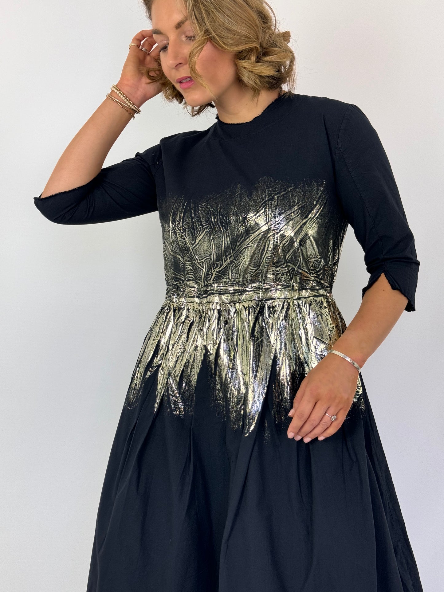 Hannoh Wessel Dominga Dress Metallic Notte