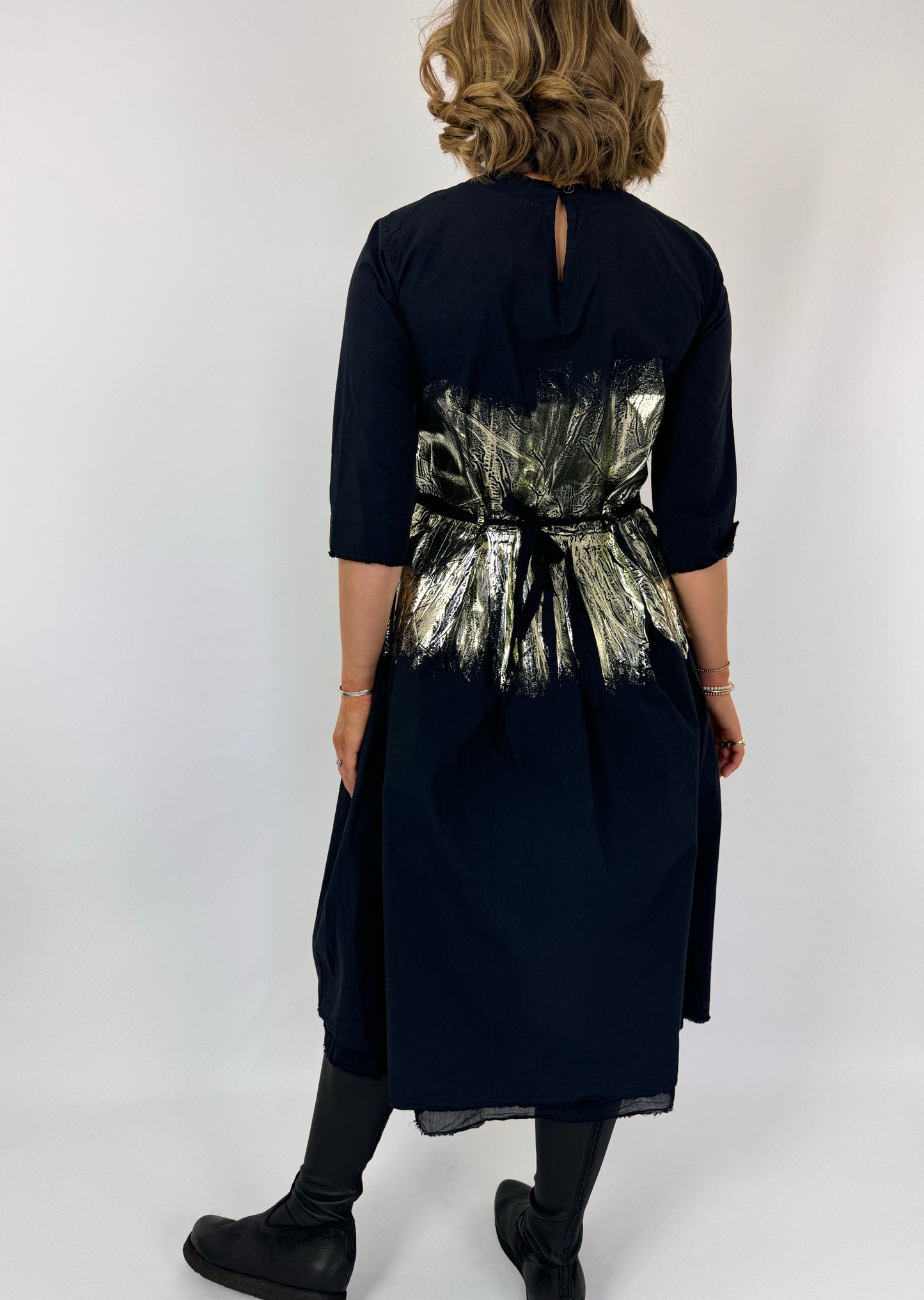 Hannoh Wessel Dominga Dress Metallic Notte