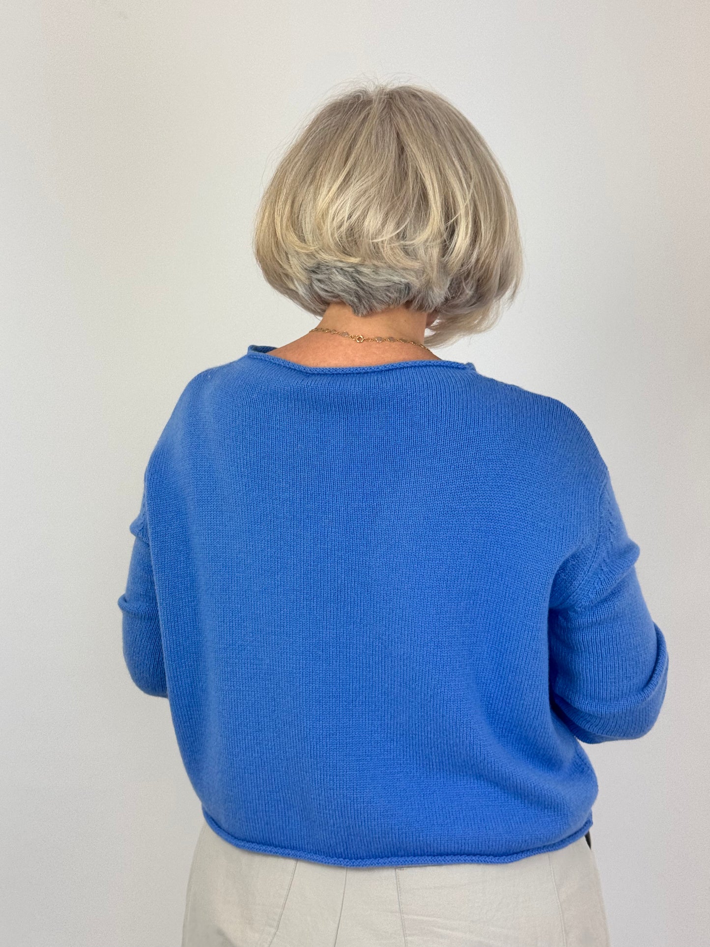 Cordelia James Gani Wool Cardigan Sky