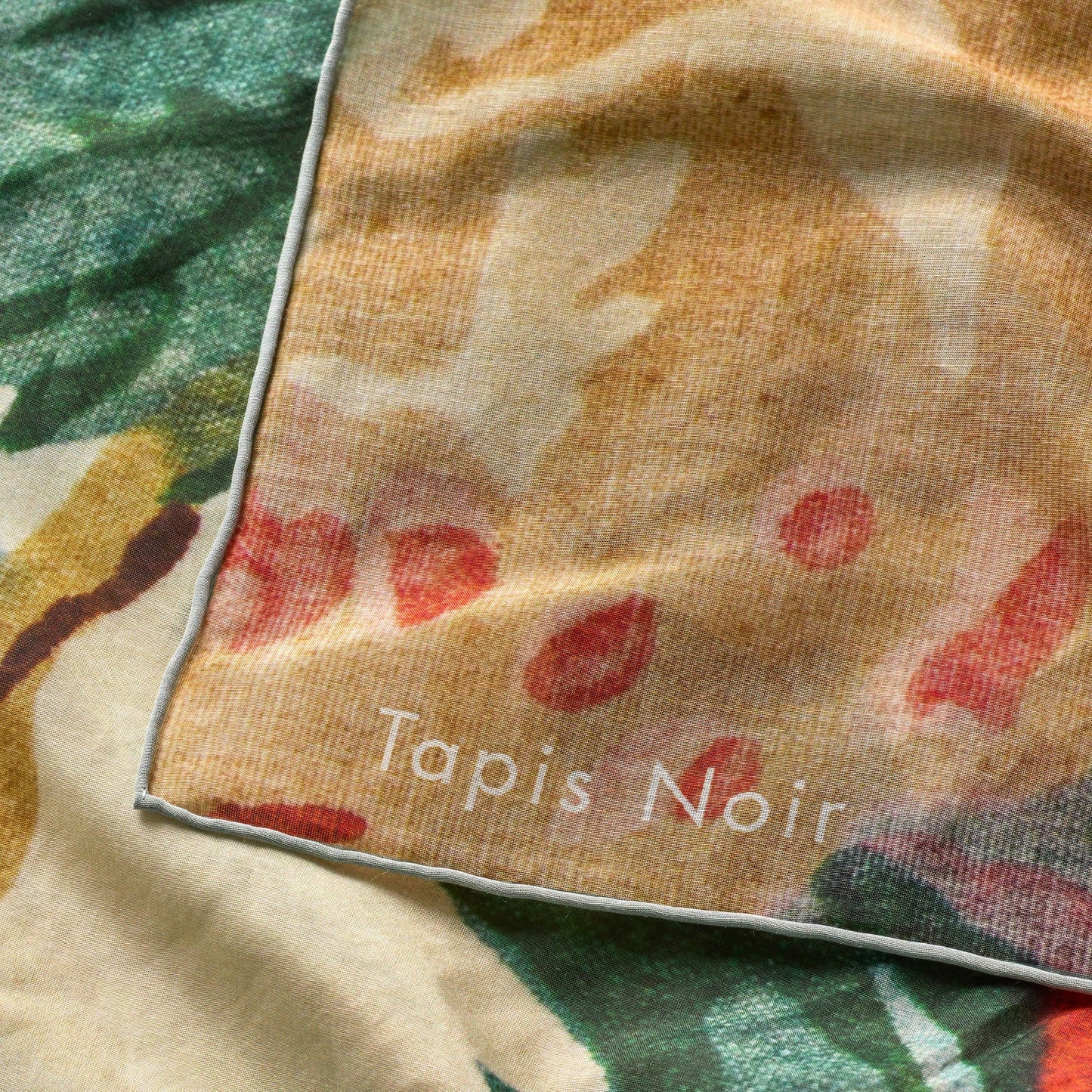 Tapis Noir Large Light Multicolour Flower Scarf